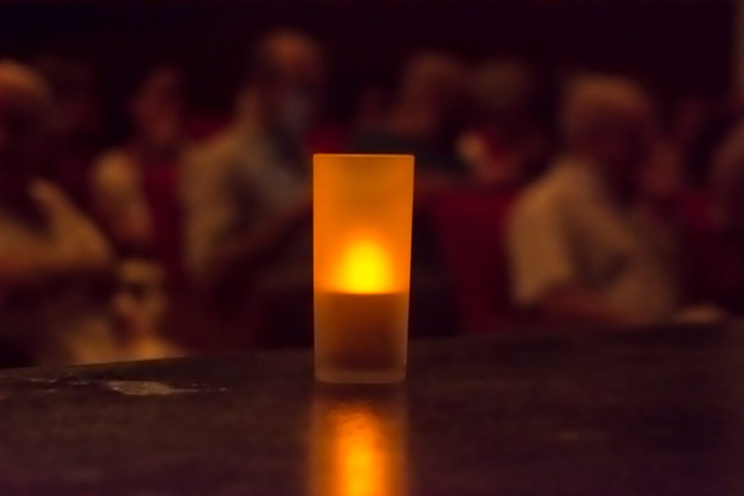 Candle on stage