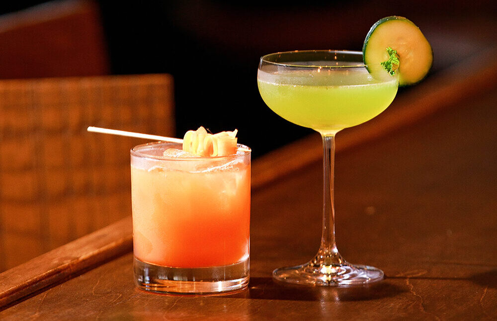Cocha Mocktails - green is Forsythe Park, Orange is Jenny & Me