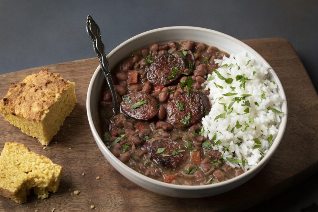 CLASSIC RED BEANS AND RICE WITH ANDOUILLE SAUSAGE
